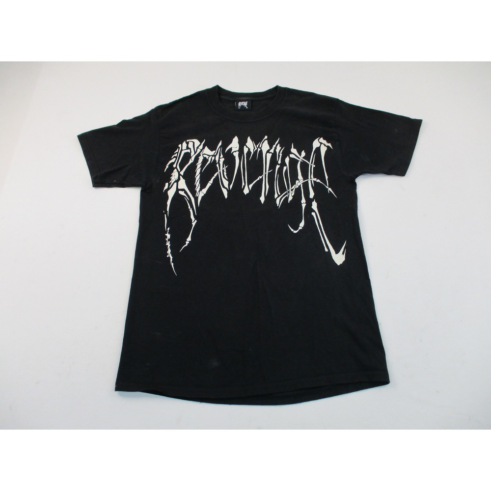 Revenge Bones Shirt Mens‎ Medium Black Bone Logo Graphic Streetwear Tee
